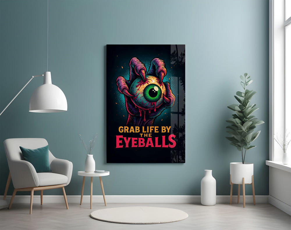 Comic-horror artwork styled in a tattoo studio interior