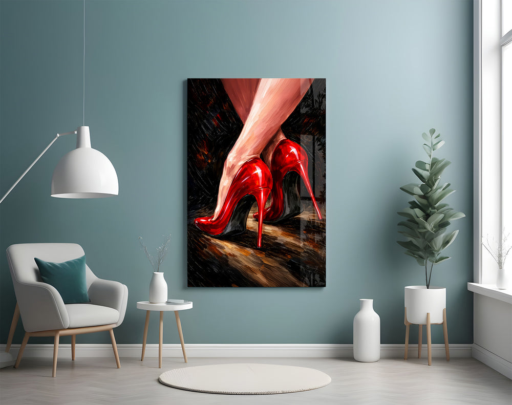 Stiletto artwork styled in a designer's office interior