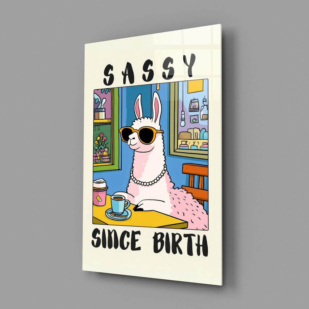 Cartoon humor-poster panel anchoring a teen's bedroom wall