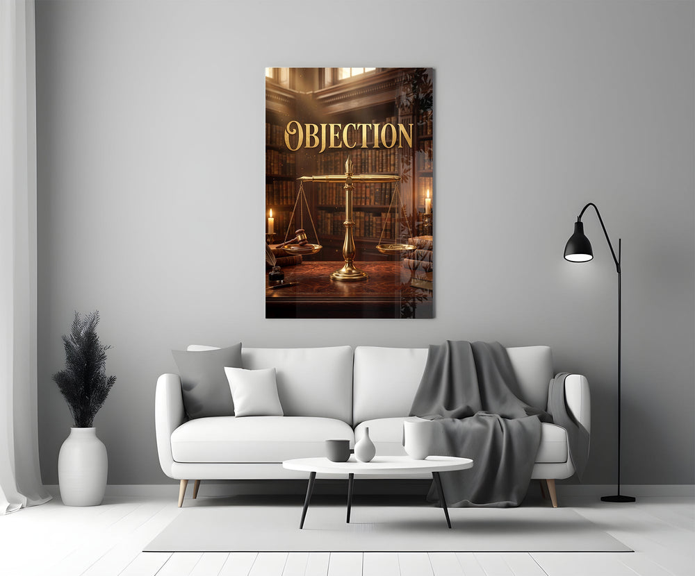 Objection panel bringing gravitas to a minimalist living room wall