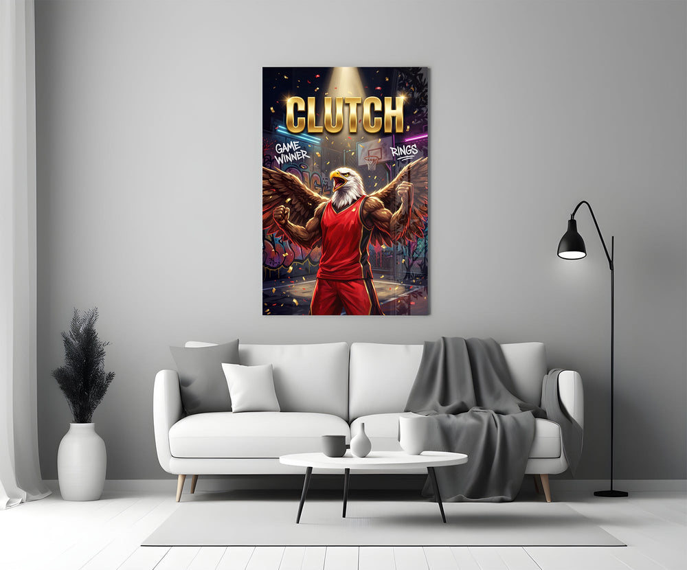 clutch bald eagle baller victory panel bringing character to a minimalist living room wall