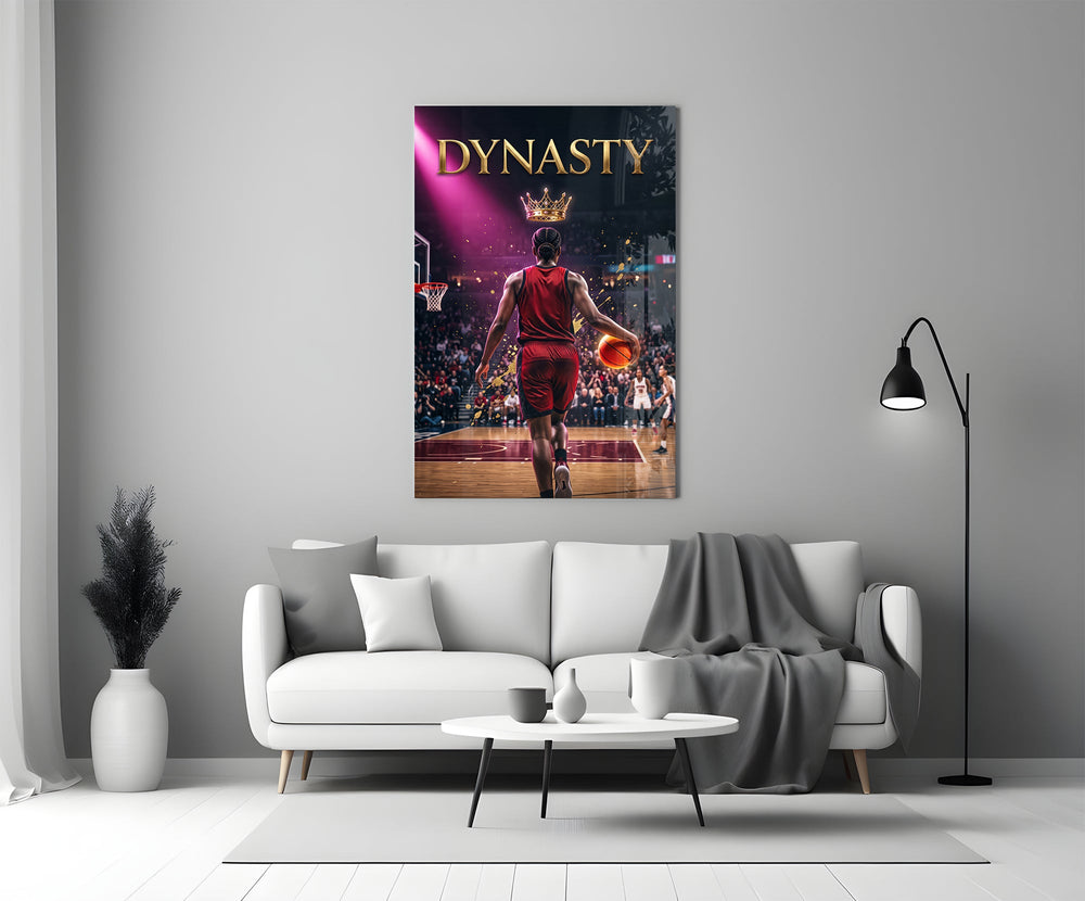 dynasty gold crown basketball king panel bringing character to a minimalist living room wall