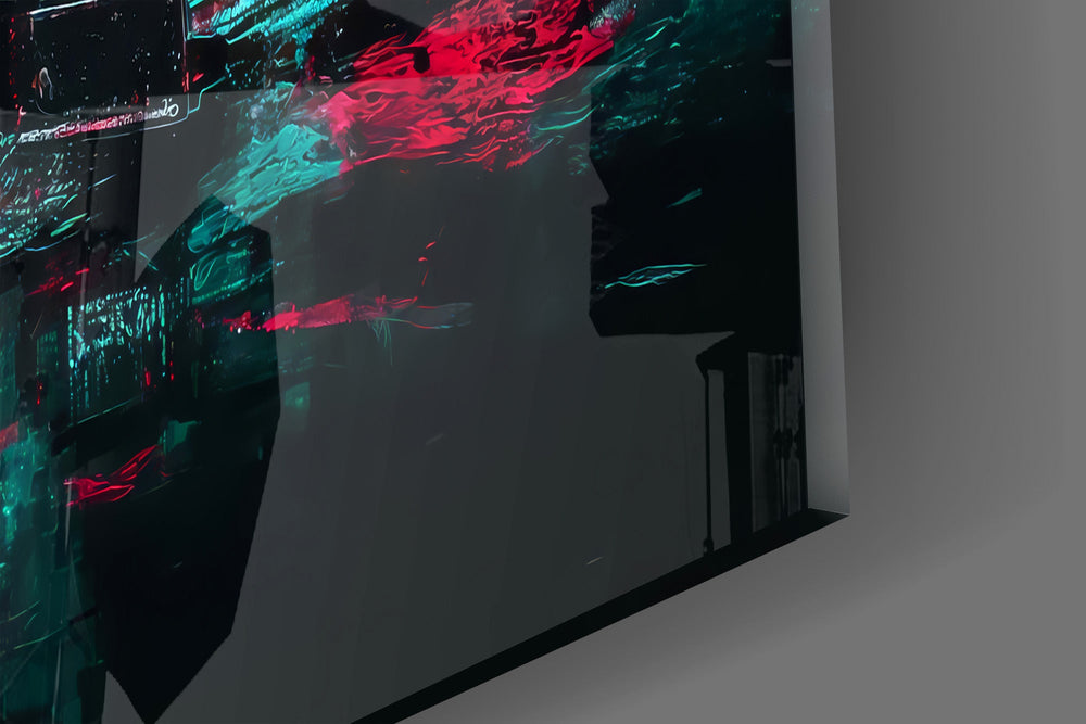 Close-up detail of the paint-splash burst around the cockpit and tyres on the glass surface