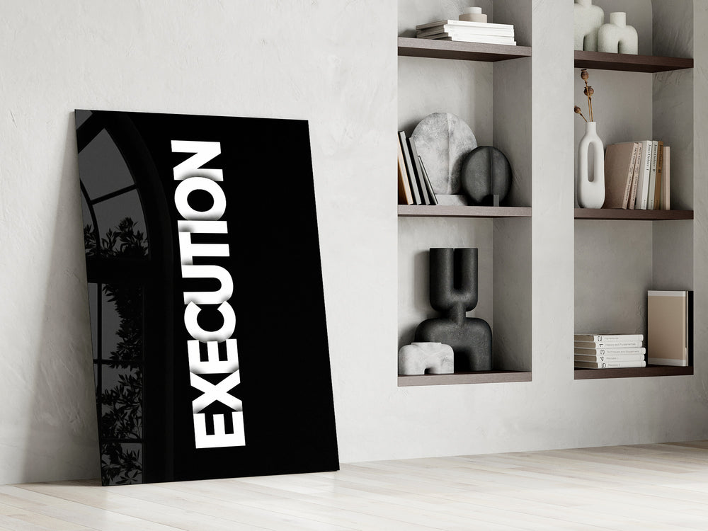 Execution Bold Black Glasbild