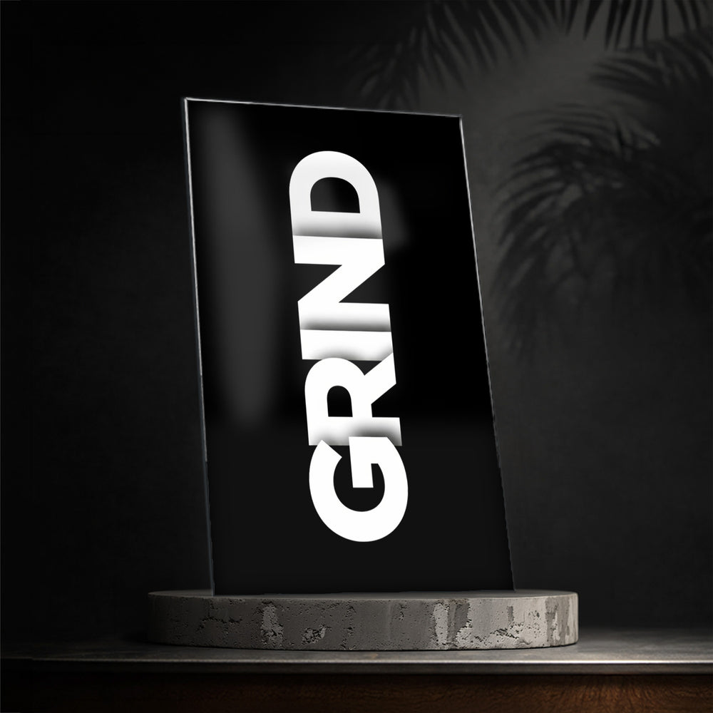 Grind Bold Black Glasbild