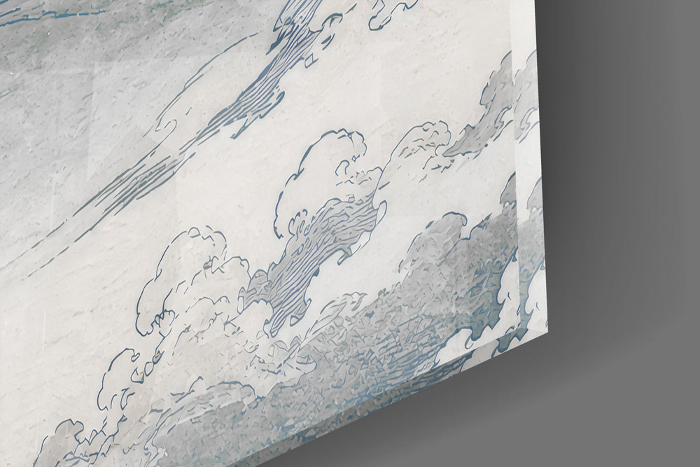 Statue of Liberty glass wall art close-up detail of the printed surface on tempered glass