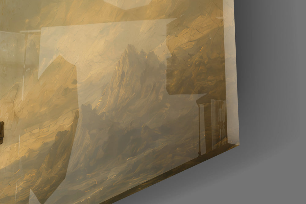 Statue of Liberty glass wall art close-up detail of the printed surface on tempered glass