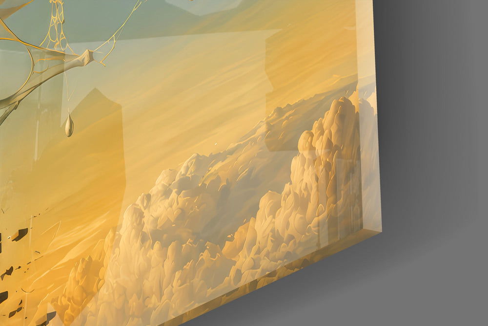 Statue of Liberty glass wall art close-up detail of the printed surface on tempered glass