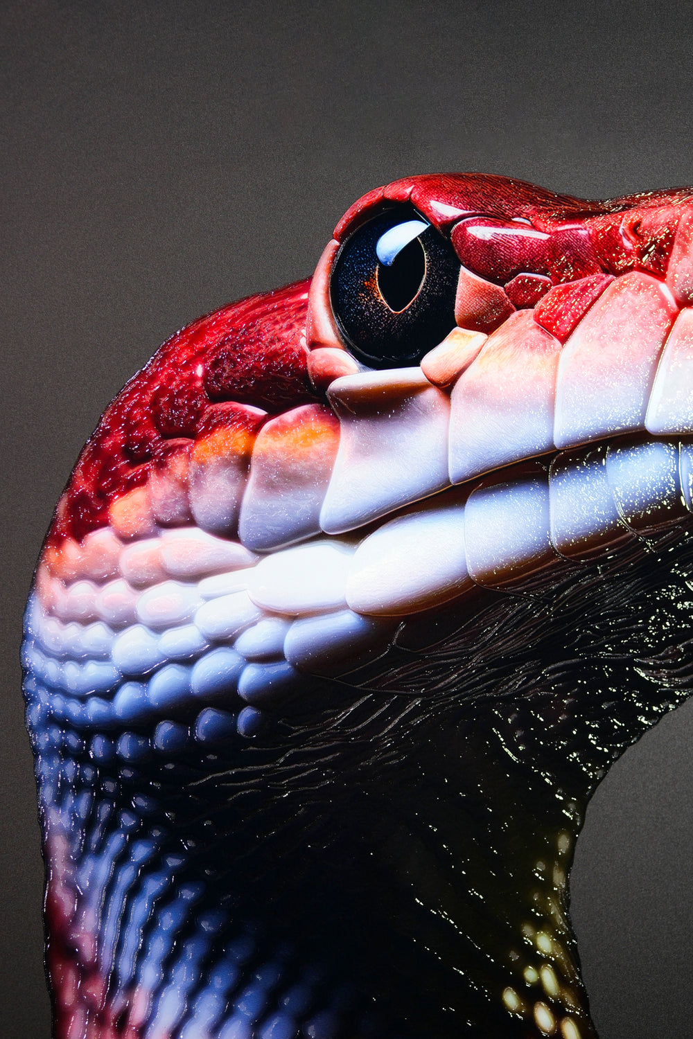 Dark Symbiote Noir — Haptic 3D Embossed + High-Gloss Lacquer Print