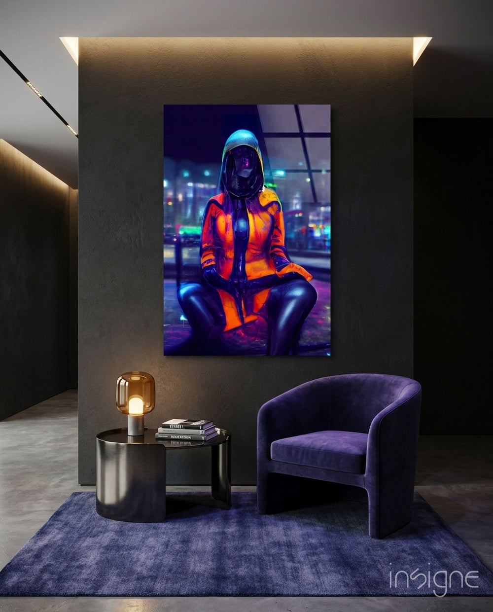 The Wait Glass Wall Art || Designer Collection - Lifestyle preview in a designer interior