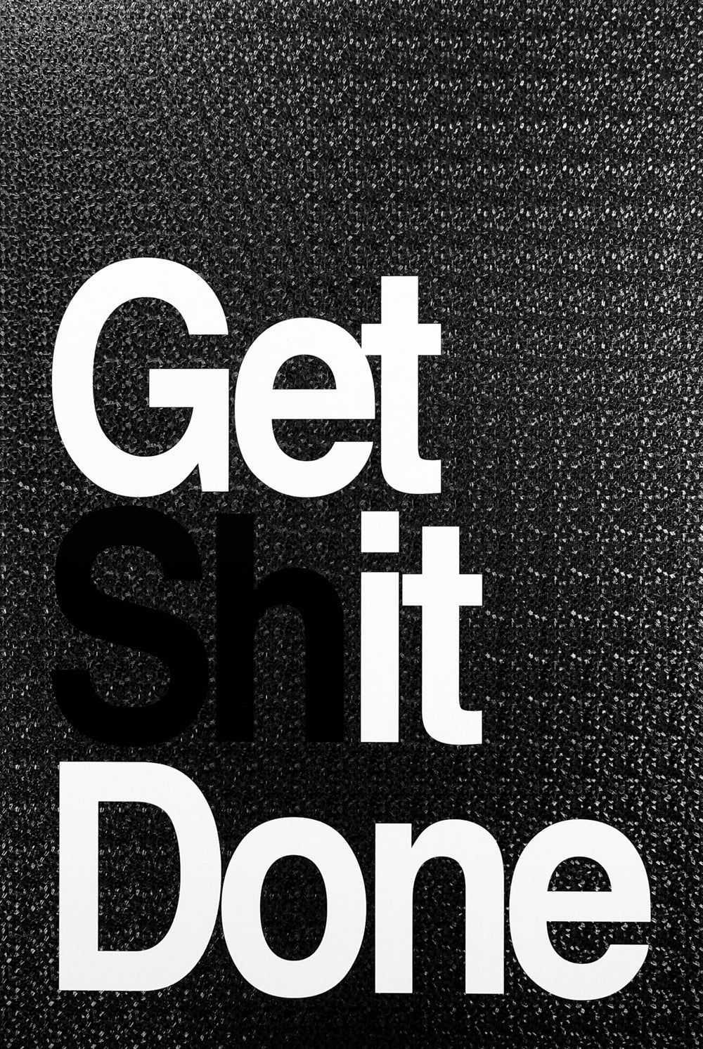 Motto minimal «Get It Done» — quadro di lusso haptic in rilievo 3D ad alta lucidità