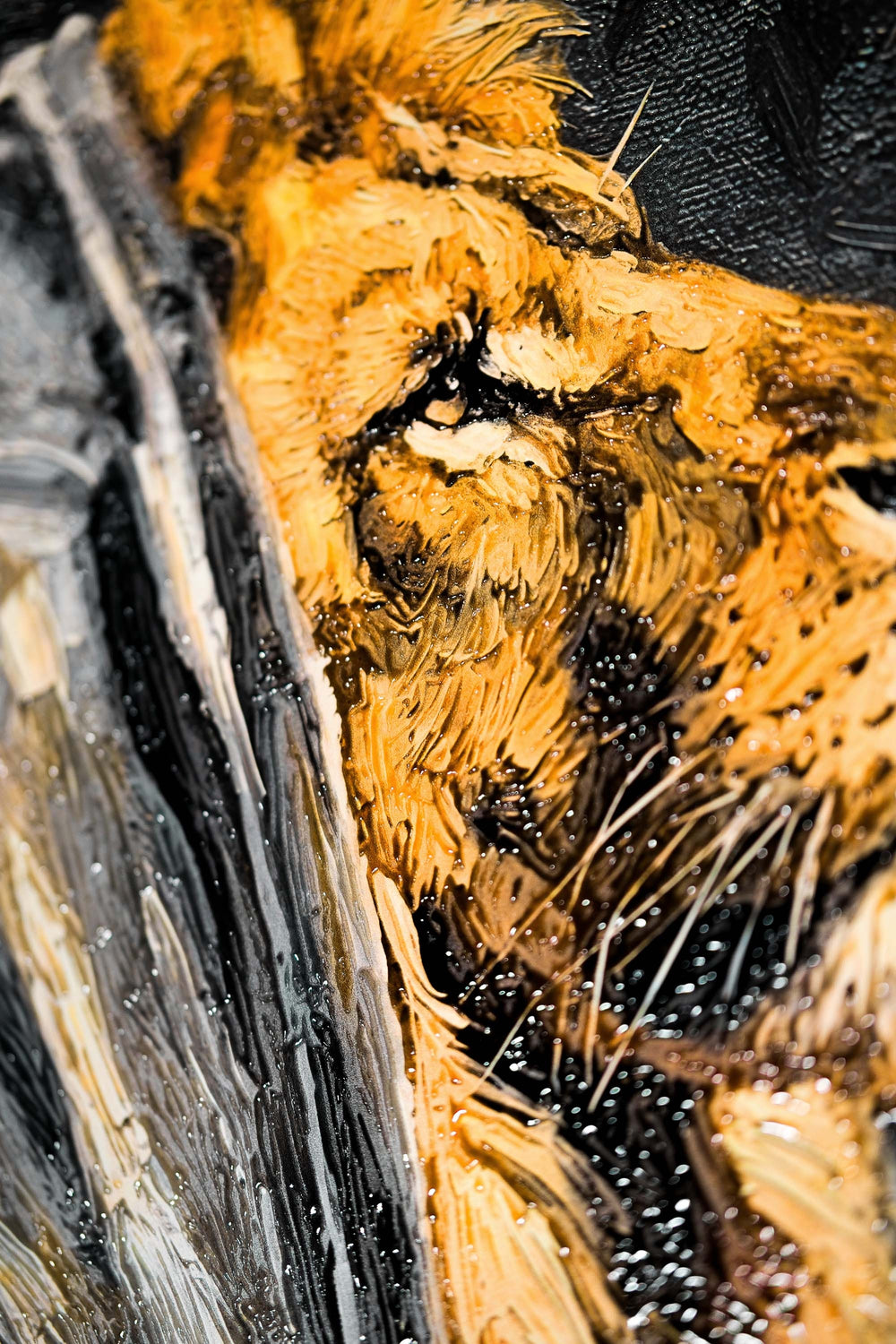 Majestic Urban Monarch — Sokak Asaletinin 3D Impasto Portresi