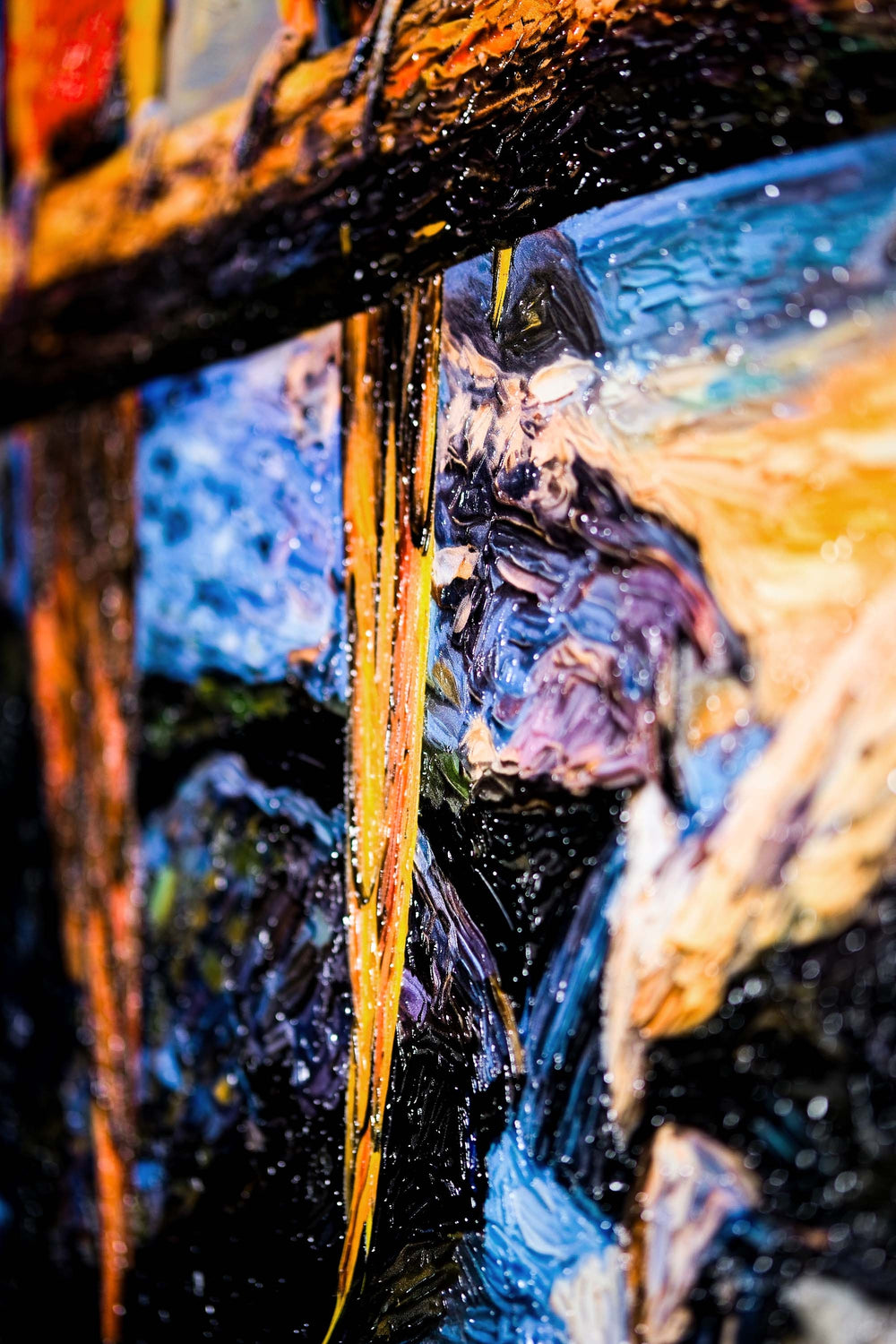 Havre du trio tropical — Œuvre murale de luxe à relief haptique 3D ultra-brillante