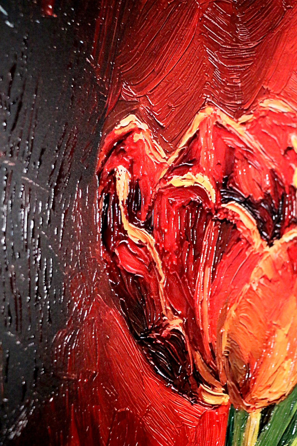 Crimson Stillness — Contemporary – 3D Haptic Embossed High-Gloss Luxury Wall Art