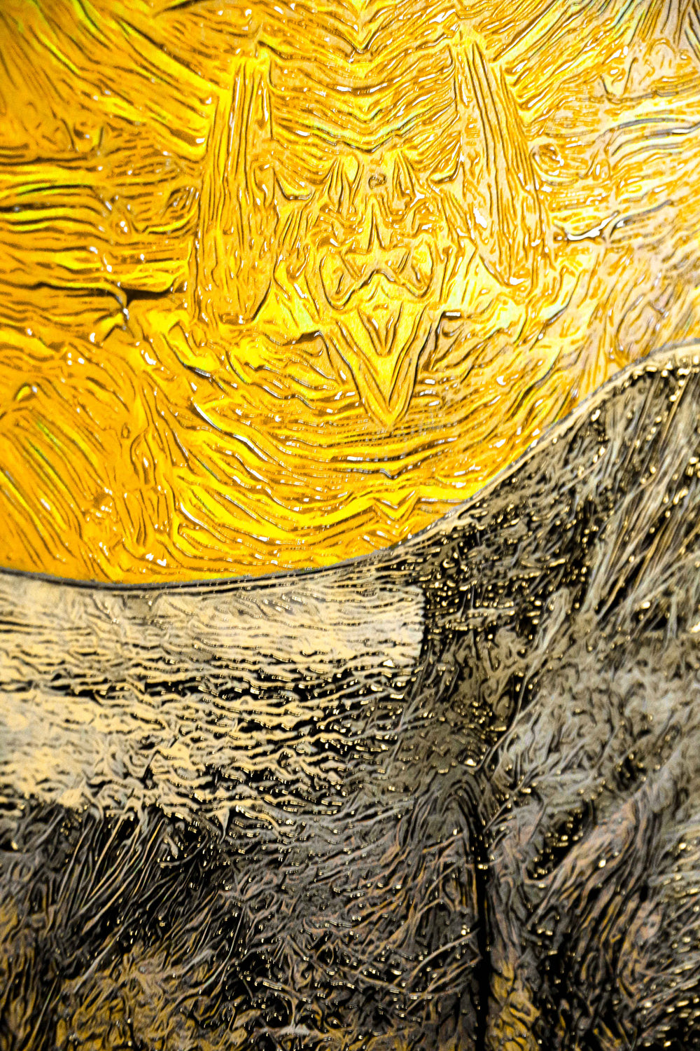 Golden Savannah Sentinel — 3D Haptic Embossed High-Gloss Luxury Wall Art