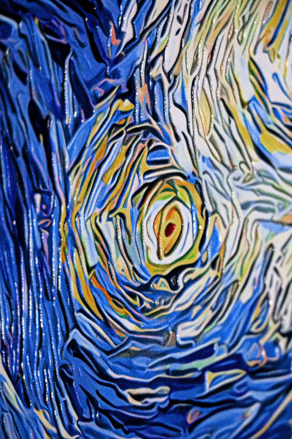 Celestial Touch of Creation — 3D Haptic Embossed High-Gloss Luxury Wall Art