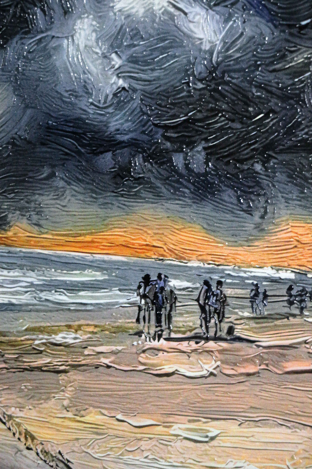 Weathered Shoreline Sentinel — 3D Haptic Embossed High-Gloss Luxury Wall Art