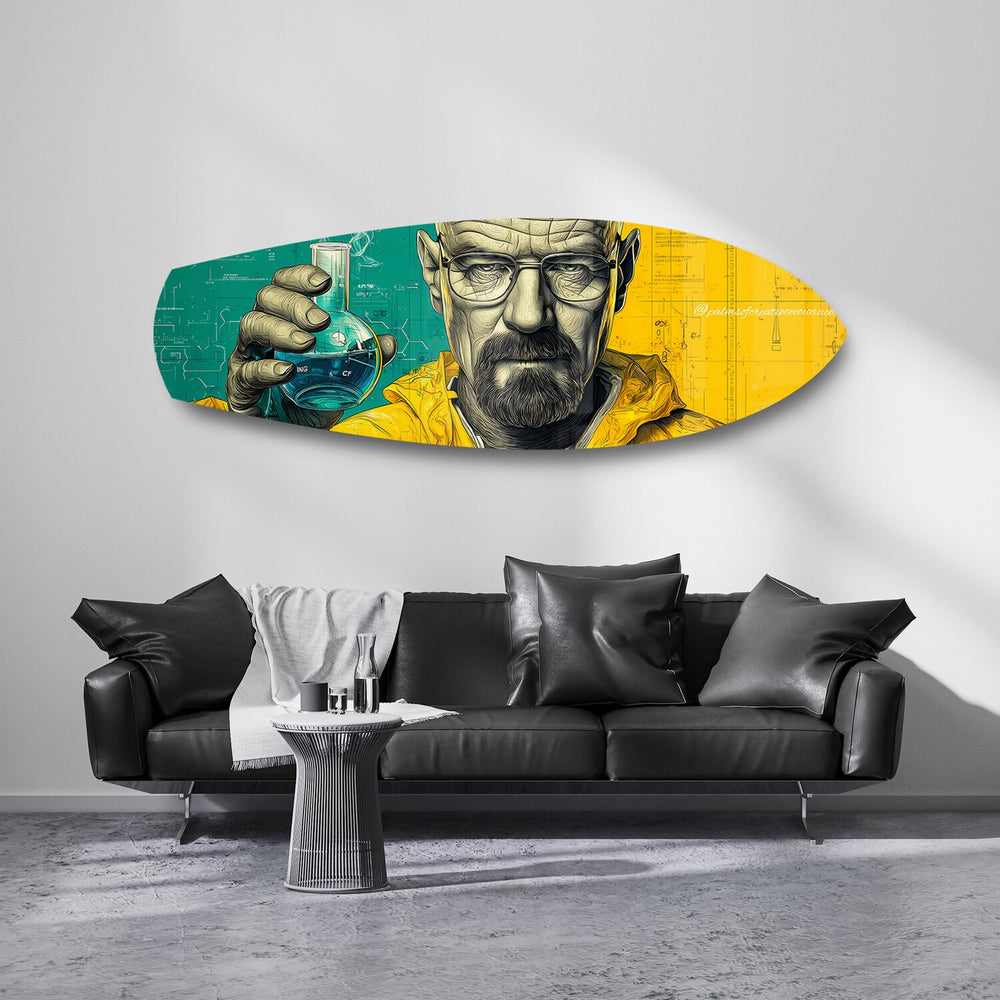 Chemistry Teacher Pop Art Glass Wall Art.