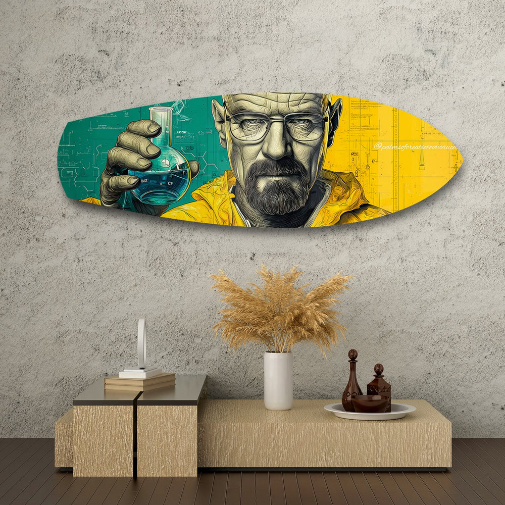 Chemistry Teacher Pop Art Glass Wall Art.