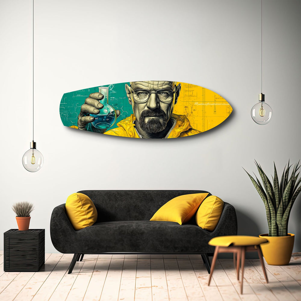 Chemistry Teacher Pop Art Glass Wall Art.