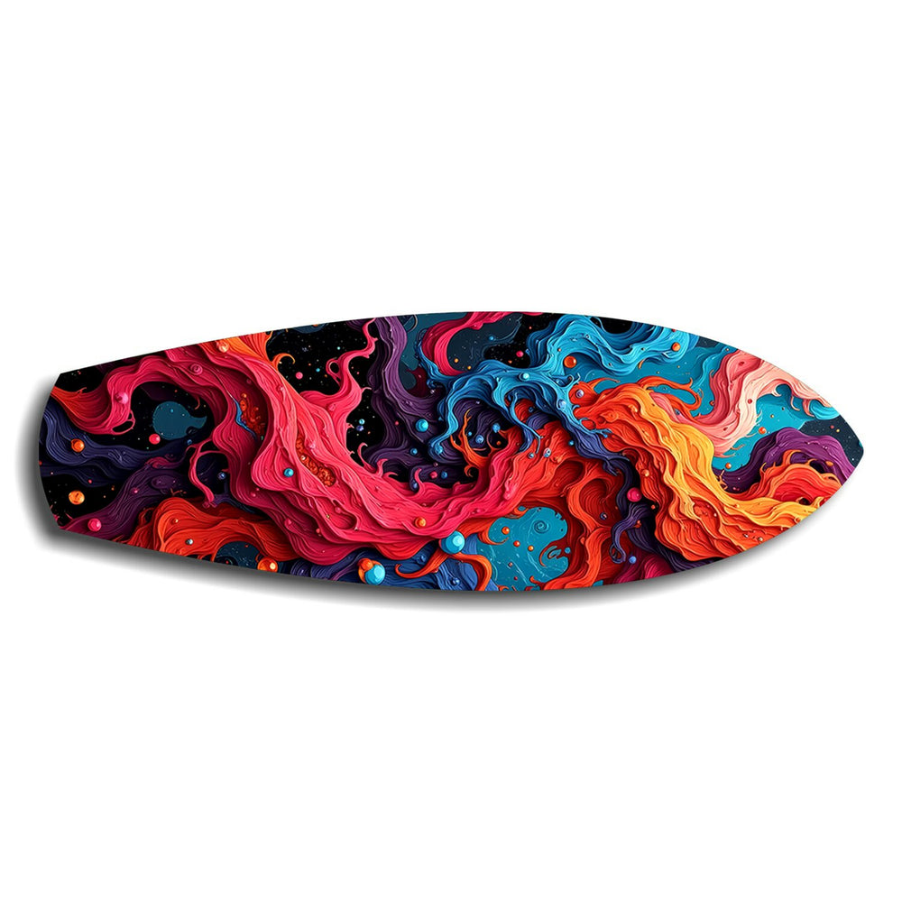 Cosmic Swirl Vibrant Abstract Glass Wall Art.