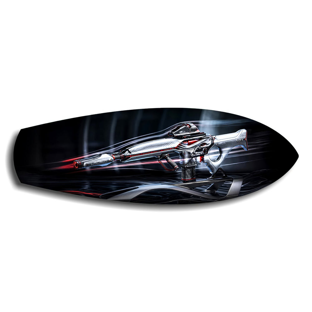 Futuristic Sci-Fi Rifle Glass Wall Art.