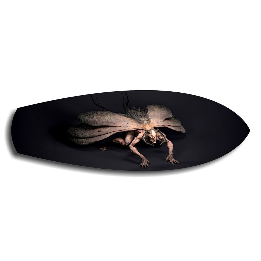 Dark Horned Creature Fantasy Glass Wall Art.