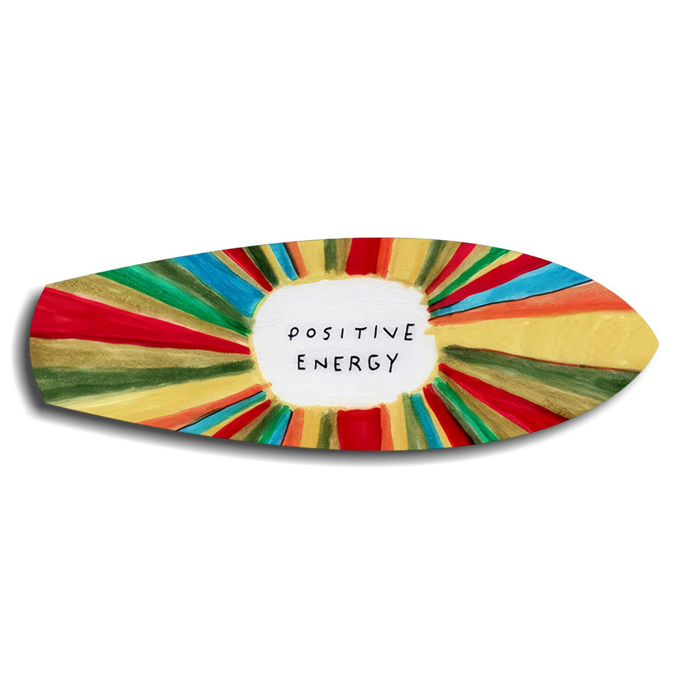 Positive Energy Colorful Sunburst Glass Wall Art.