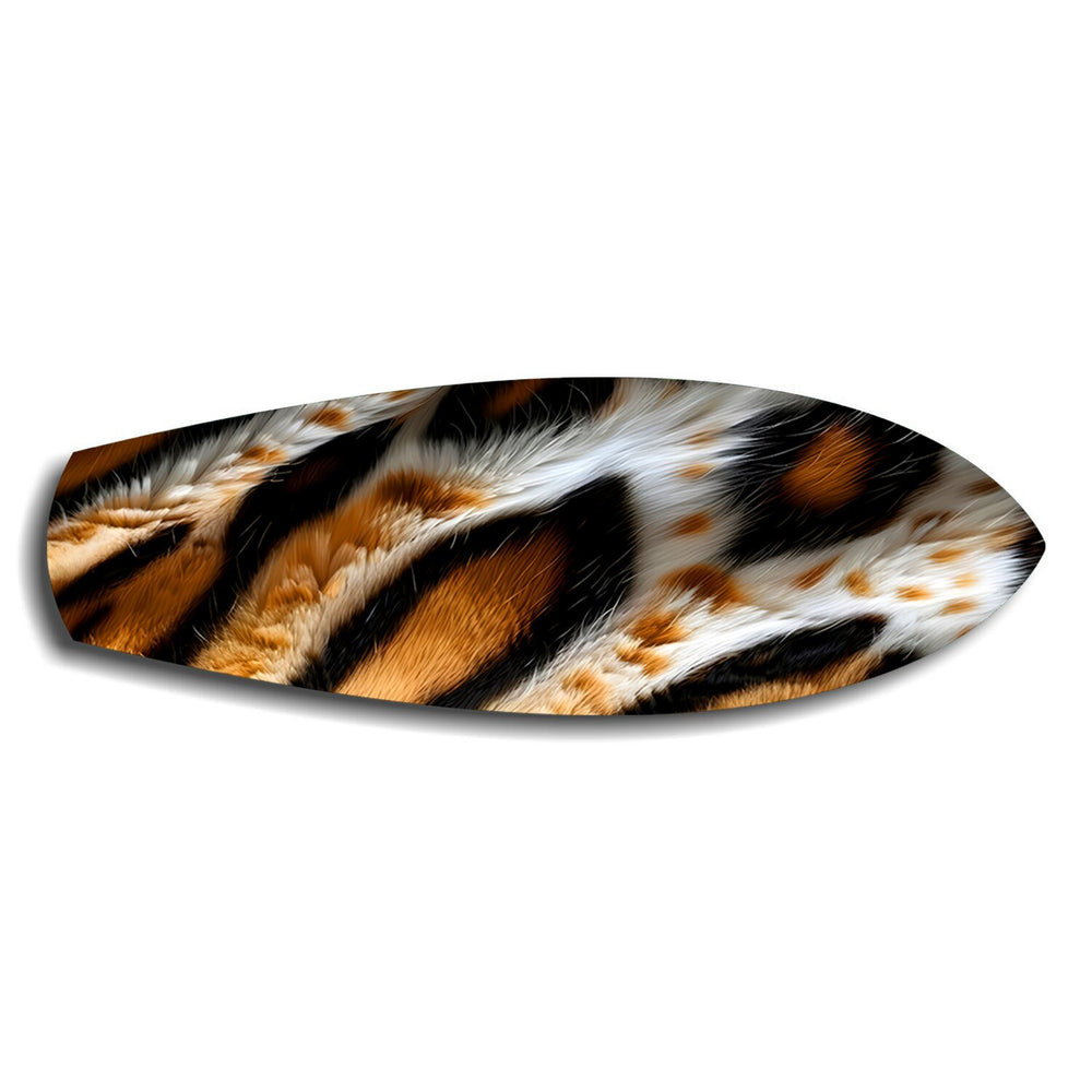 Tiger Fur Texture Glass Wall Art.