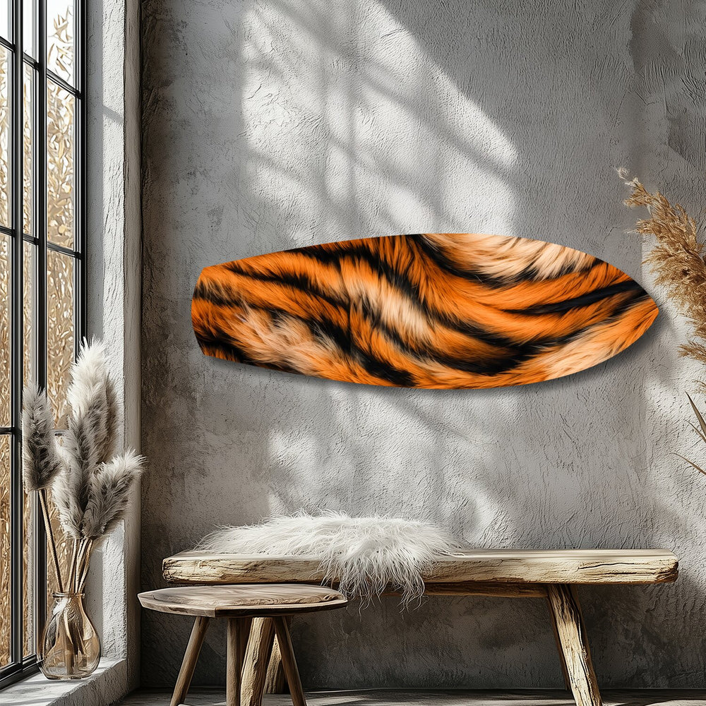 Bengal Tiger Stripe Glass Wall Art.