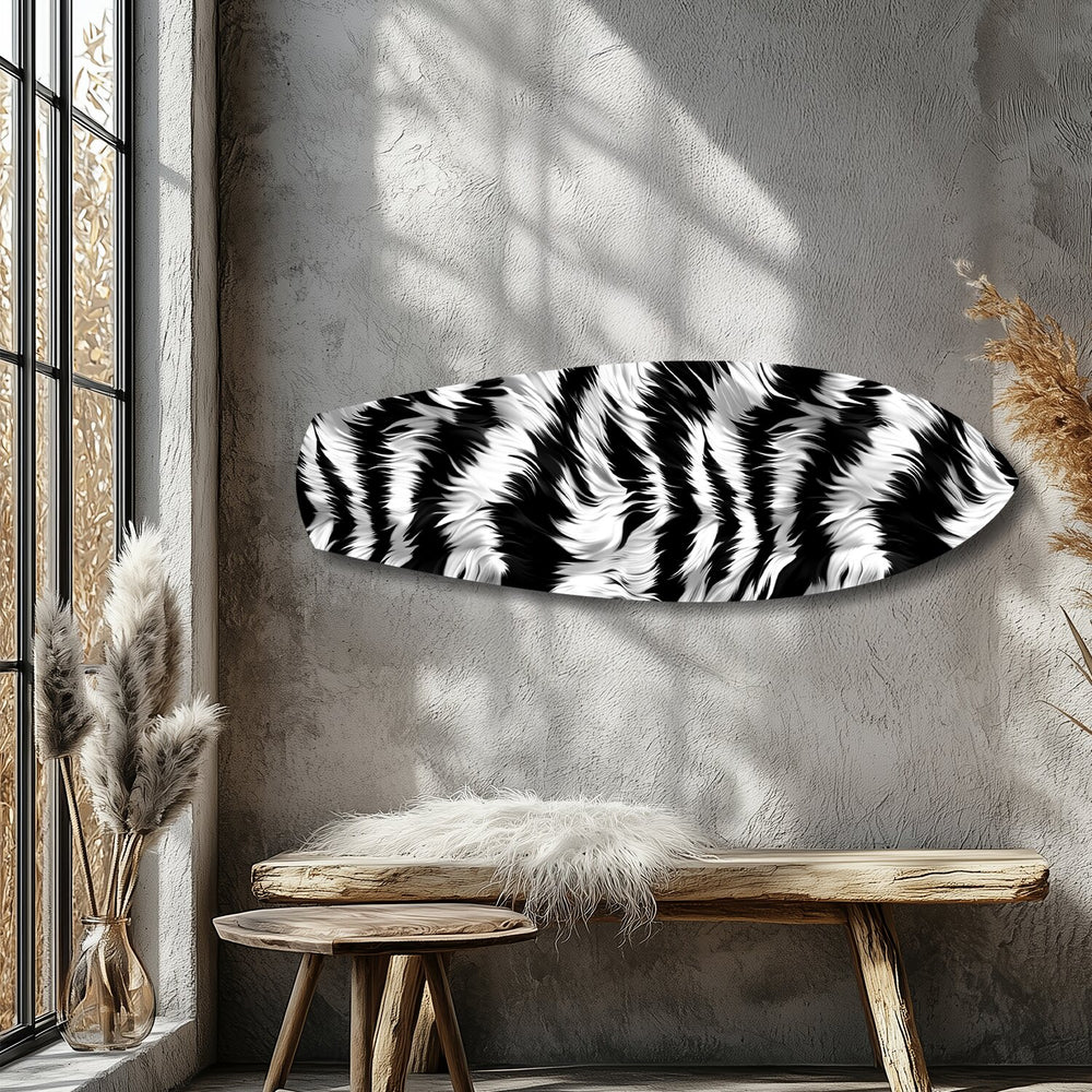 Zebra Stripe Glass Wall Art.