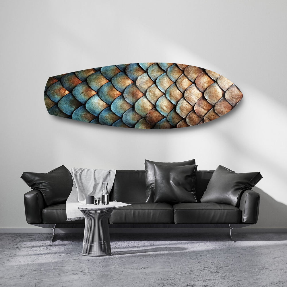 Dragon Scale Texture Glass Wall Art.