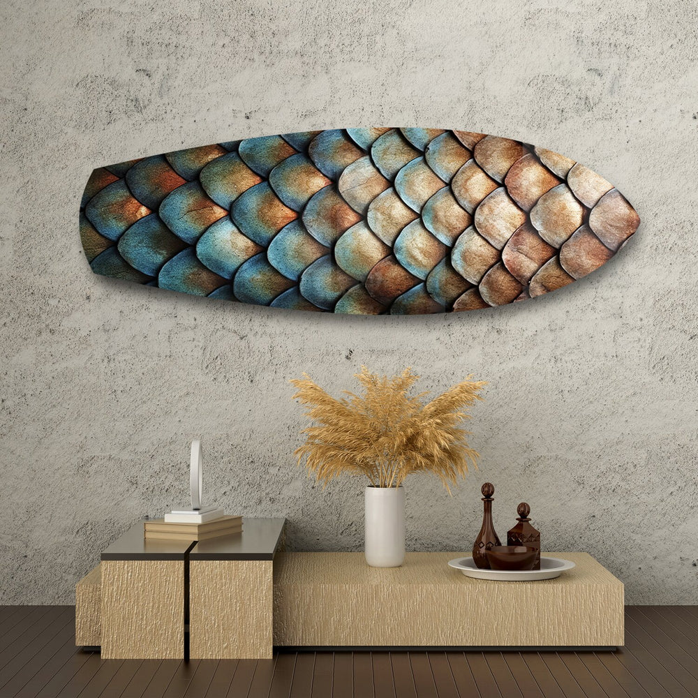 Dragon Scale Texture Glass Wall Art.