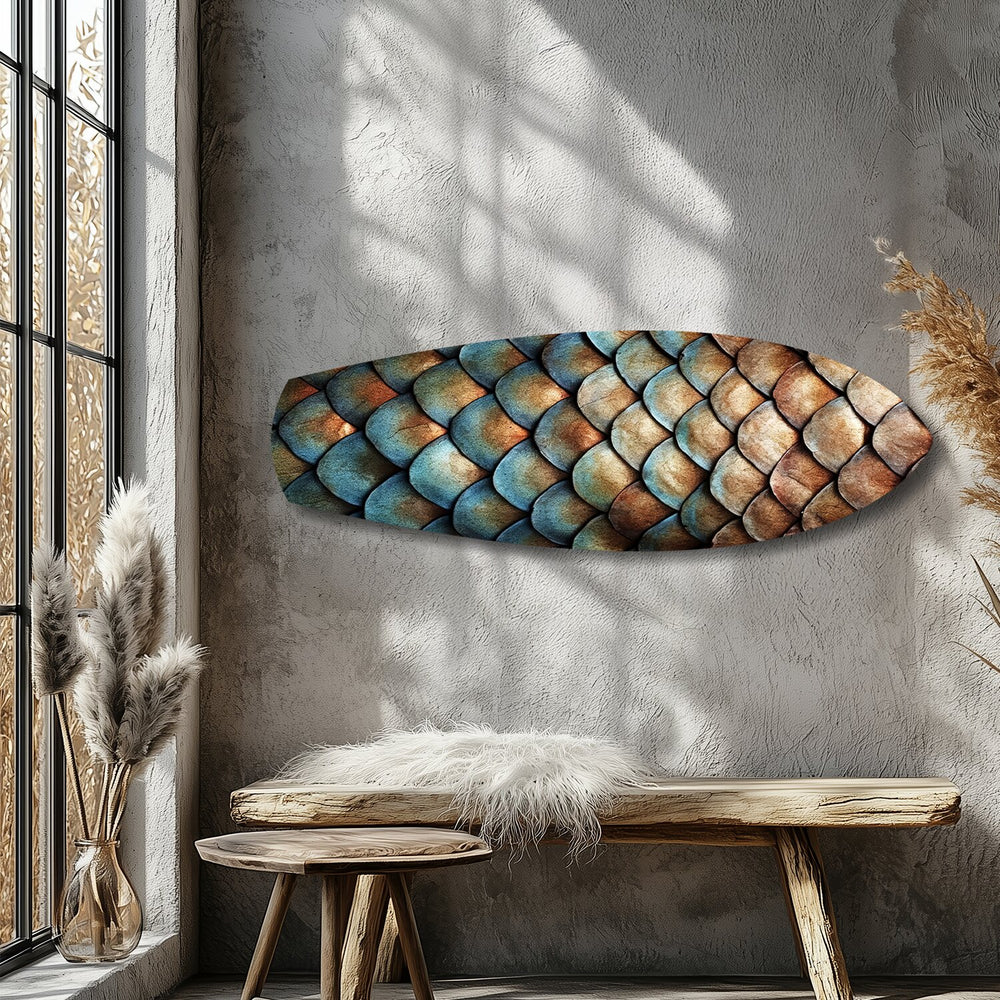 Dragon Scale Texture Glass Wall Art.