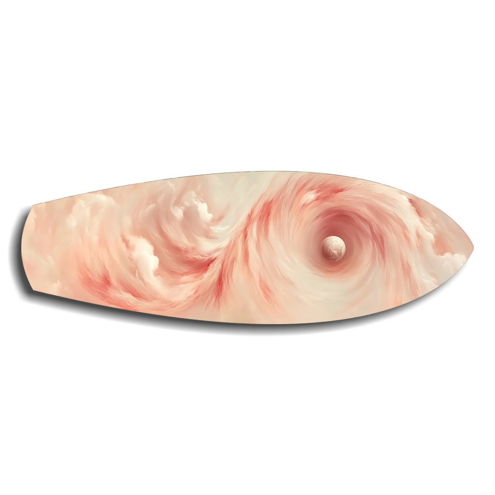 Abstract Pink Cloud Swirl Glass Wall Art.