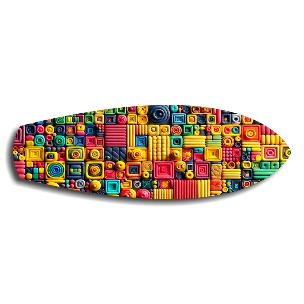 Colorful Clay Mosaic Glass Wall Art.