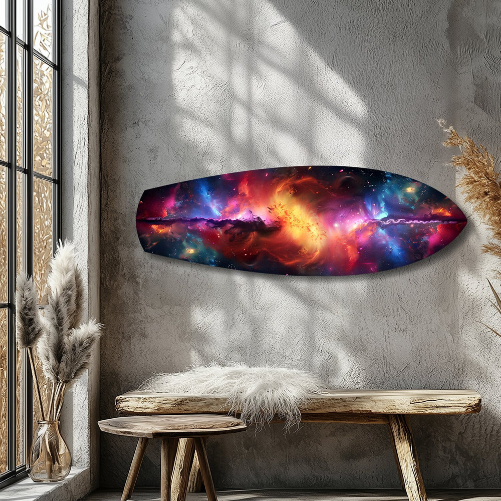 Cosmic Nebula Galaxy Glass Wall Art.