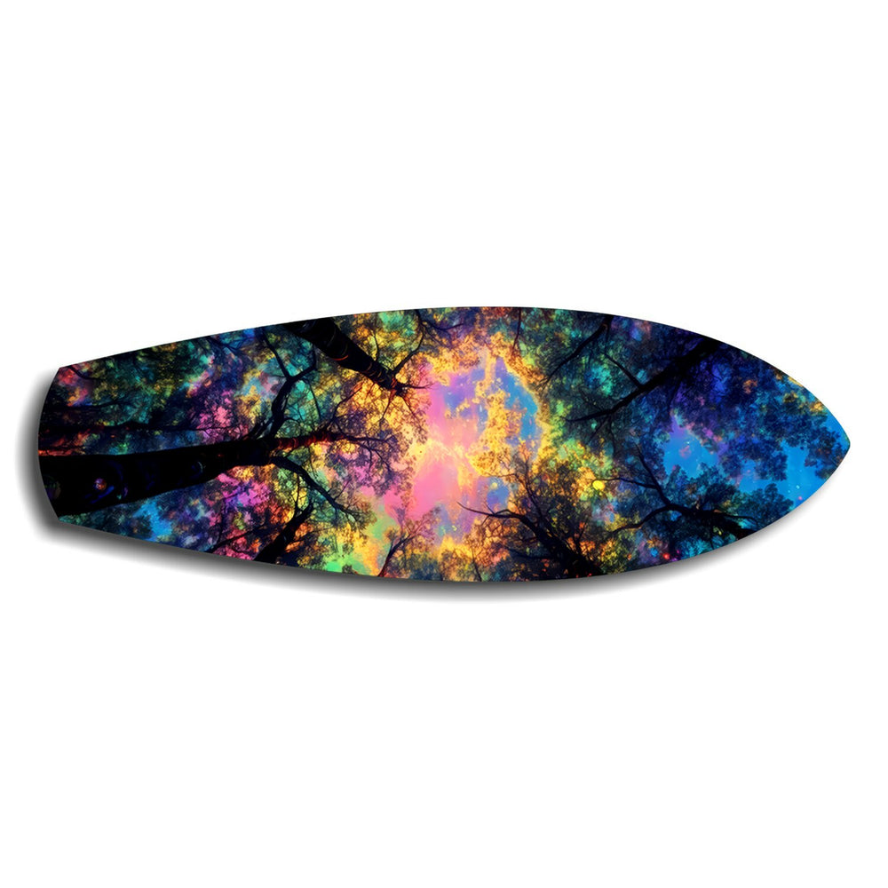Psychedelic Forest Canopy Glass Wall Art.