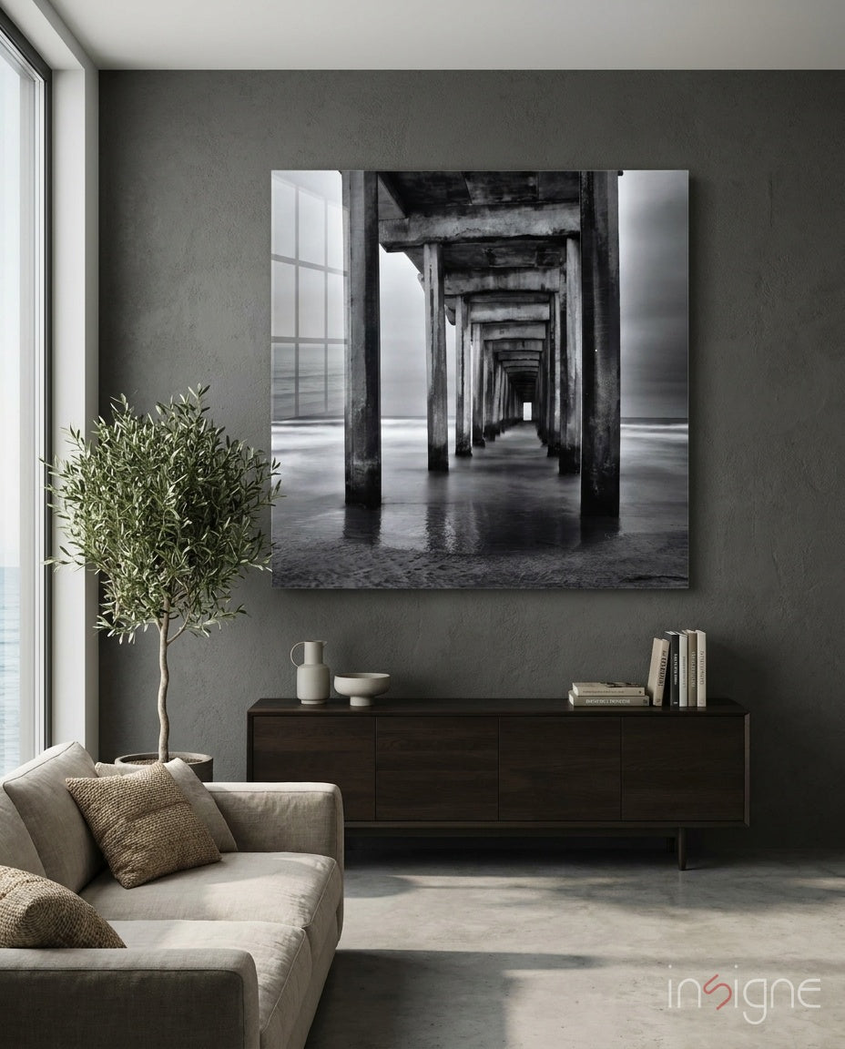 Dock Glass Wall Art - Lifestyle preview in a designer interior