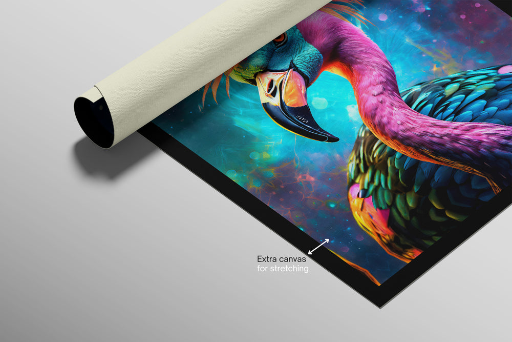 Eklektik Flamingo — Haptik 3D Kabartmalı Baskı