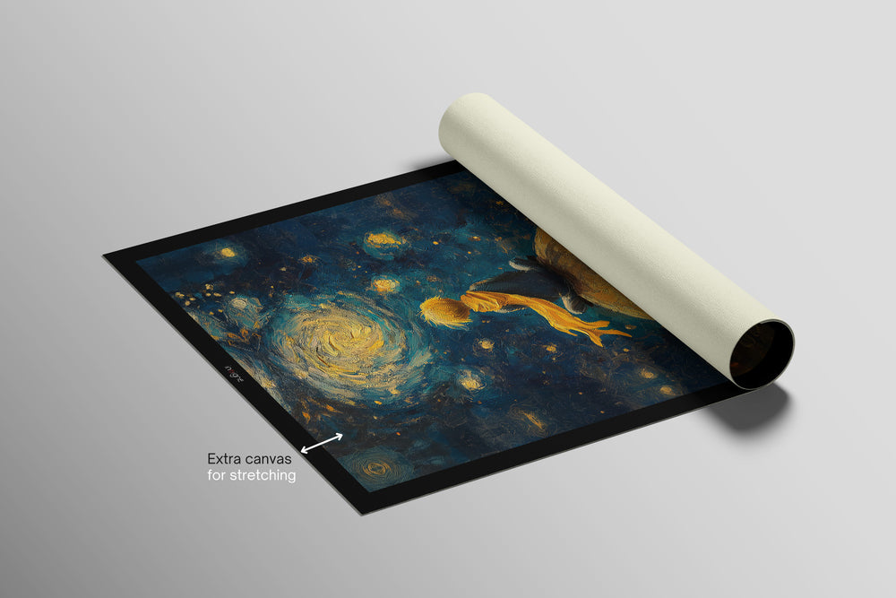 Starlit Wanderer — Haptic 3D Embossed + Gloss Lacquer Print