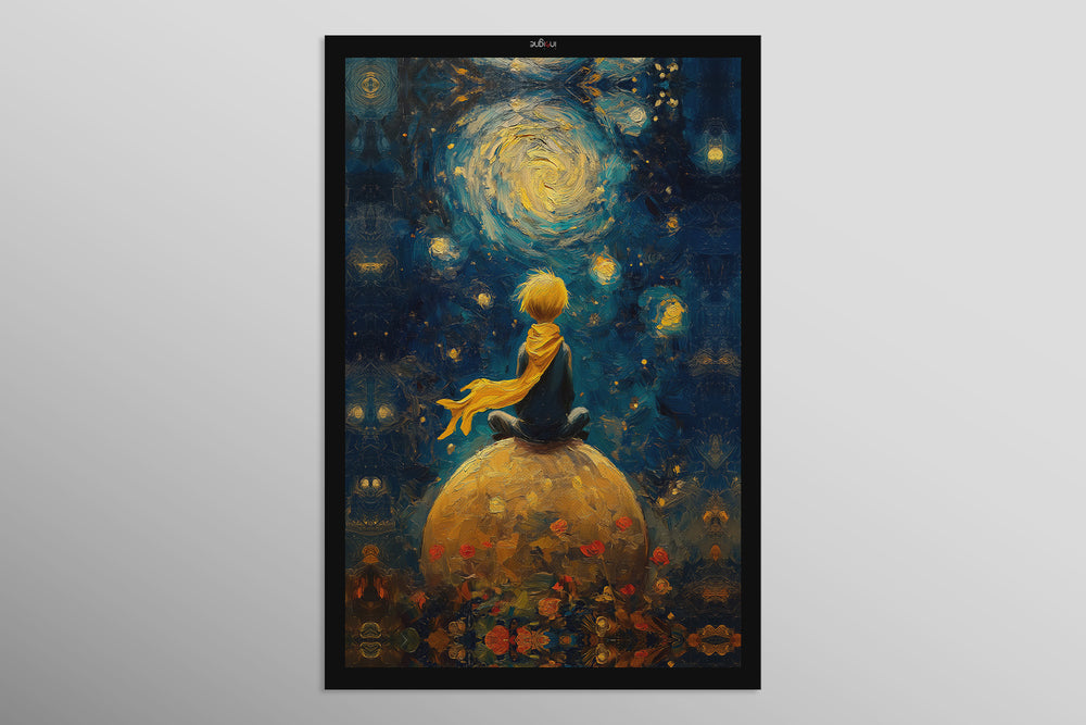 Starlit Wanderer — Haptic 3D Embossed + Gloss Lacquer Print