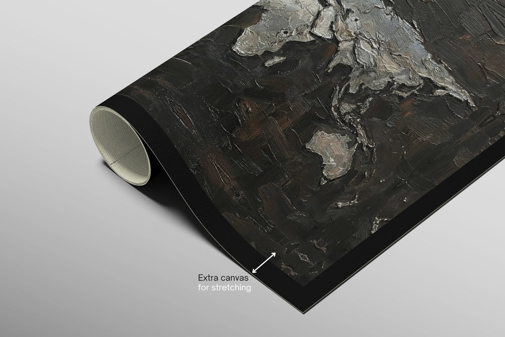 Titanium Terra Impasto — 3D Haptic Embossed High-Gloss Luxury Wall Art