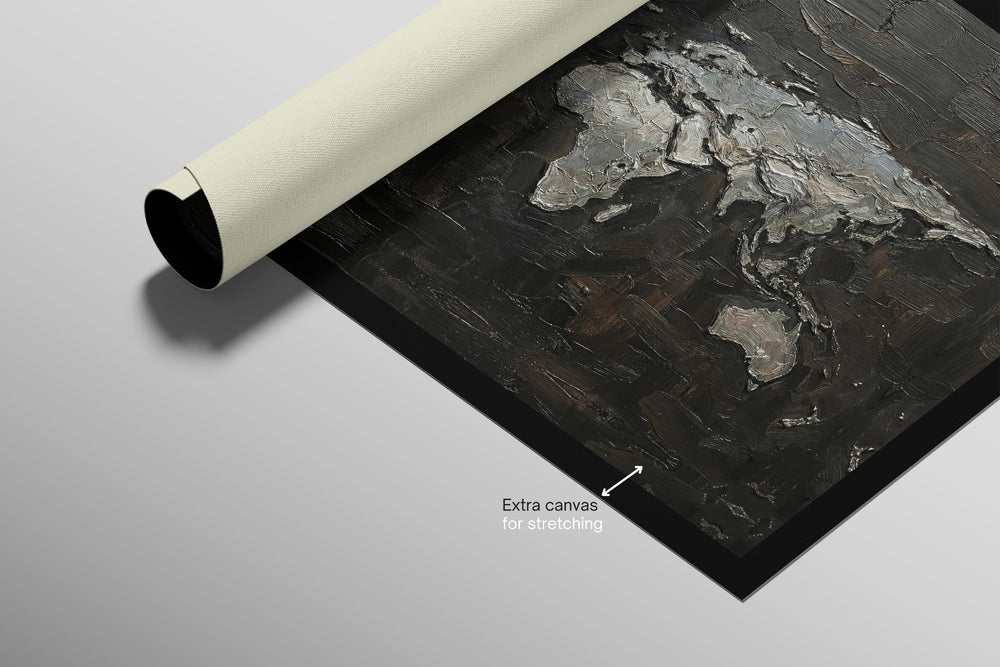 Titanium Terra Impasto — 3D Haptic Embossed High-Gloss Luxury Wall Art