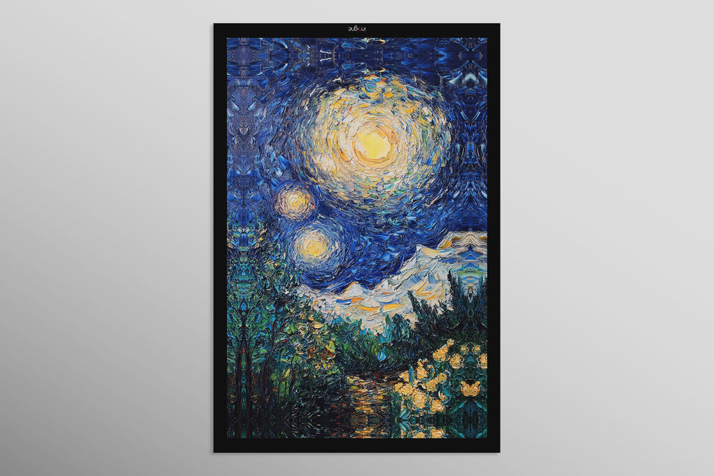 Celestial Whorl — Haptic 3D Embossed + Gloss Lacquer Print