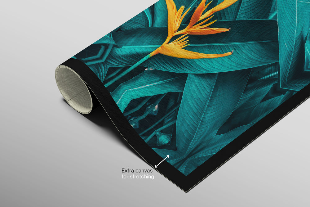 Teal Canopy Flame — Haptic 3D Embossed + Gloss Lacquer Print