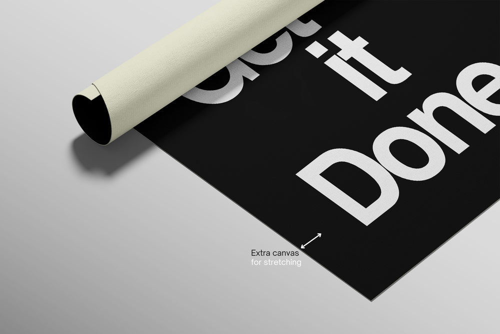 Motto minimal «Get It Done» — quadro di lusso haptic in rilievo 3D ad alta lucidità