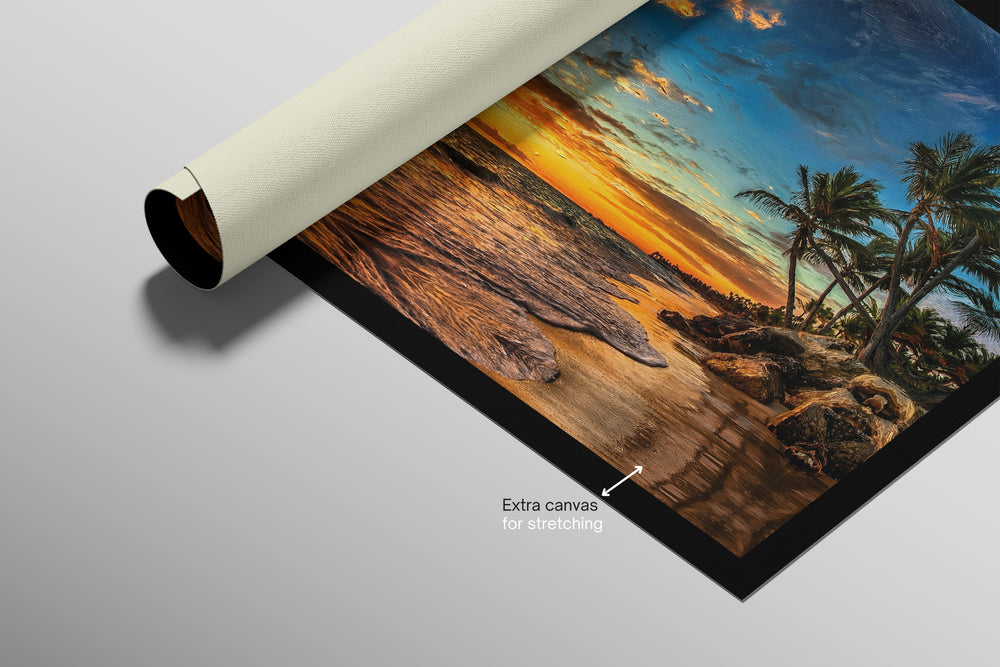 Tropic Dusk Symphony - Haptic 3D Embossed + High-Gloss Lacquer Print