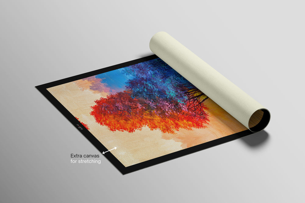Crimson Frost Solitude — 3D Haptic Embossed High-Gloss Luxury Wall Art