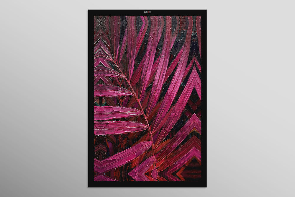 Magenta Midnight Frond — Un battito scolpito di velluto tropicale